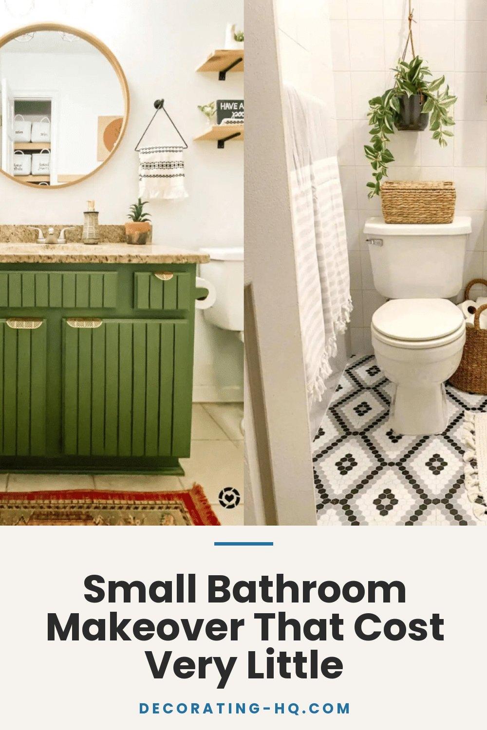 Small Bathroom Makeover That Cost Very Little