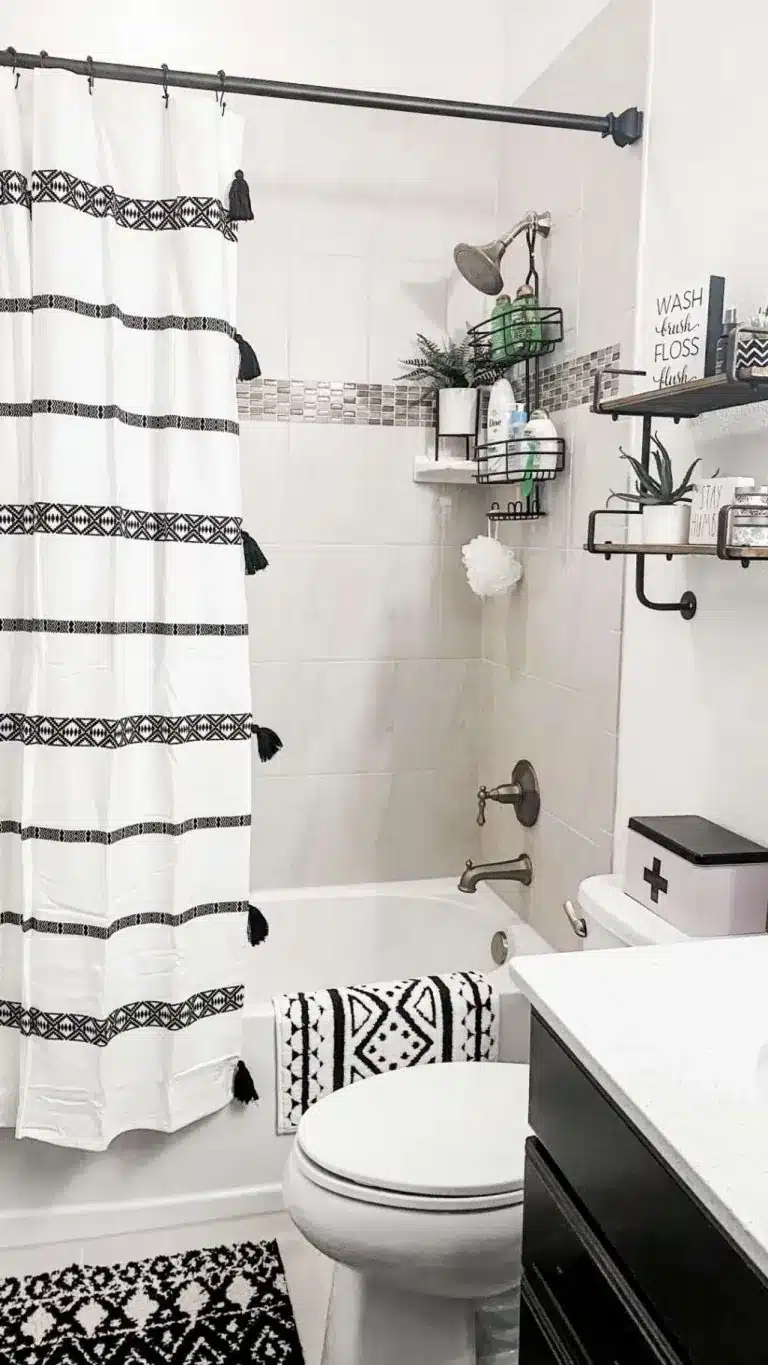 cheap small bathroom makeover ideas that look expensive 4