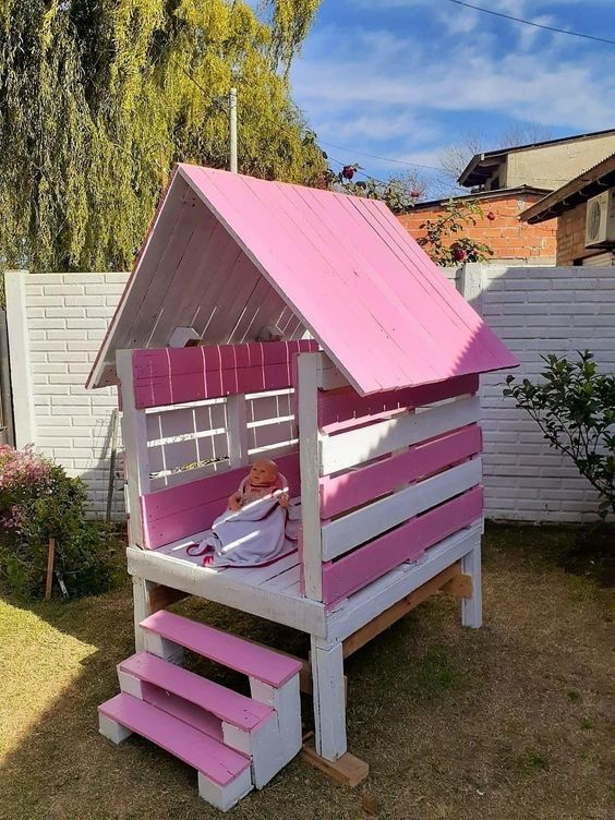 15+ Pallet kids house garden ideas