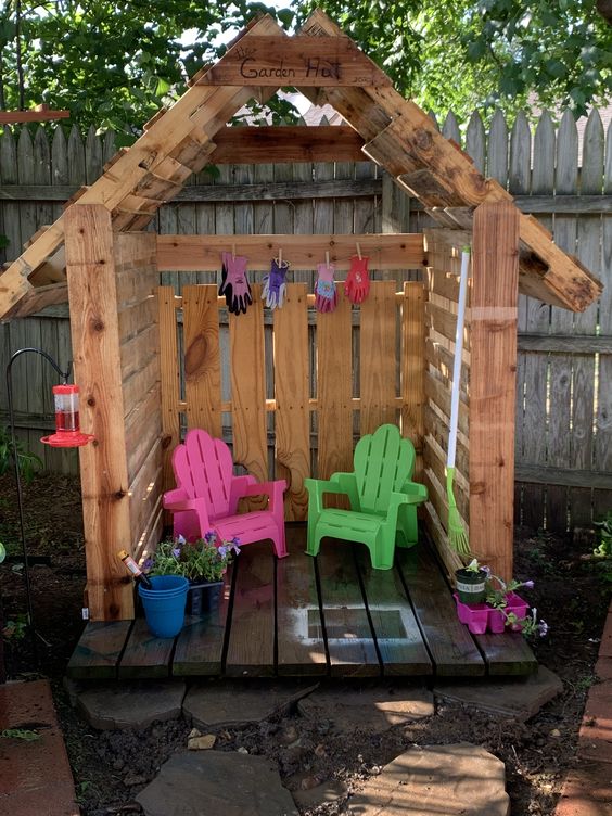 15+ Pallet kids house garden ideas