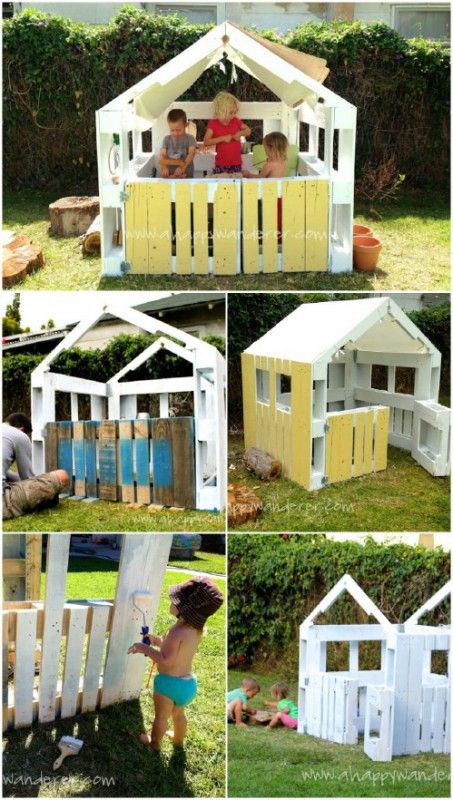 15+ Pallet kids house garden ideas