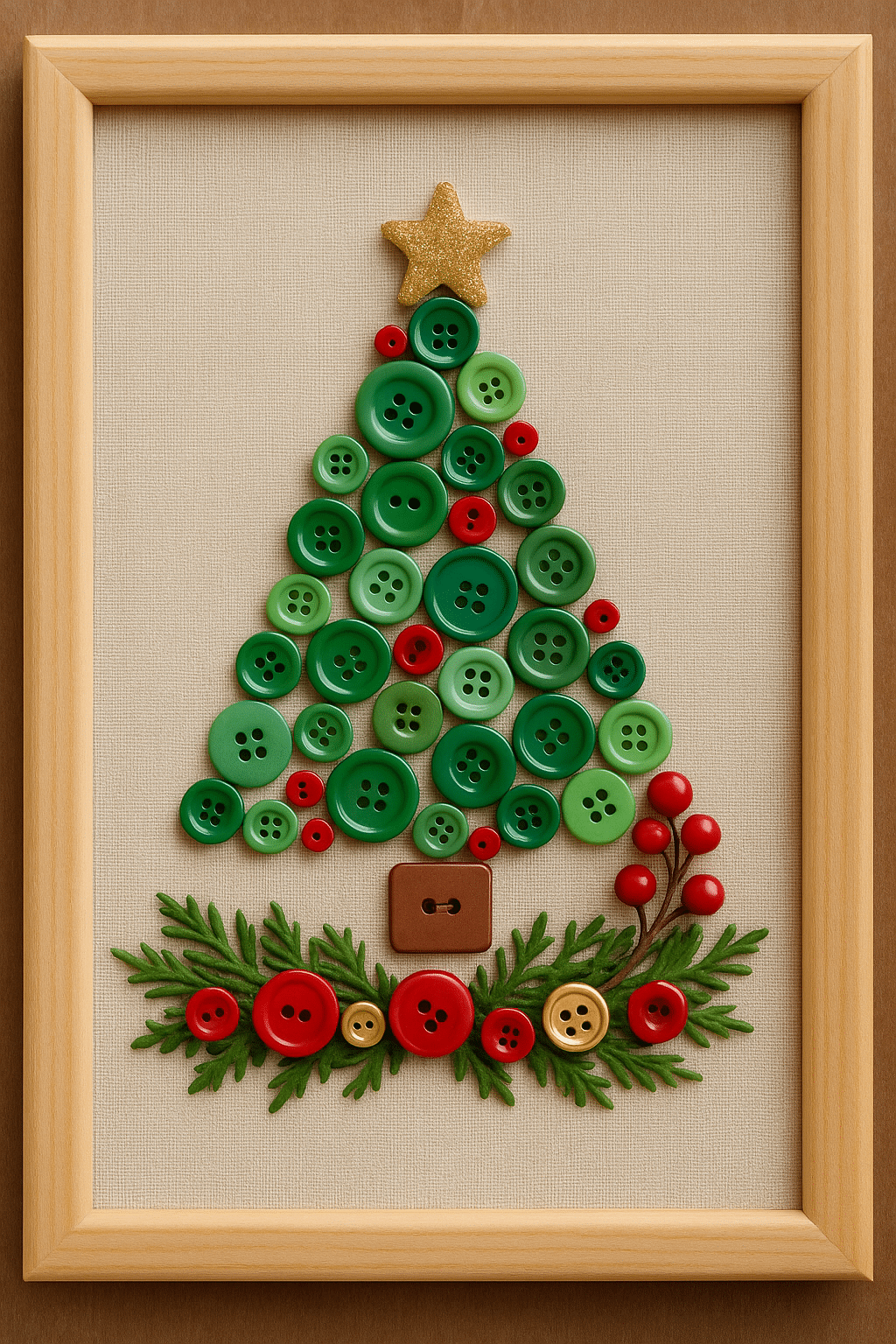 christmas button crafts ideas 3