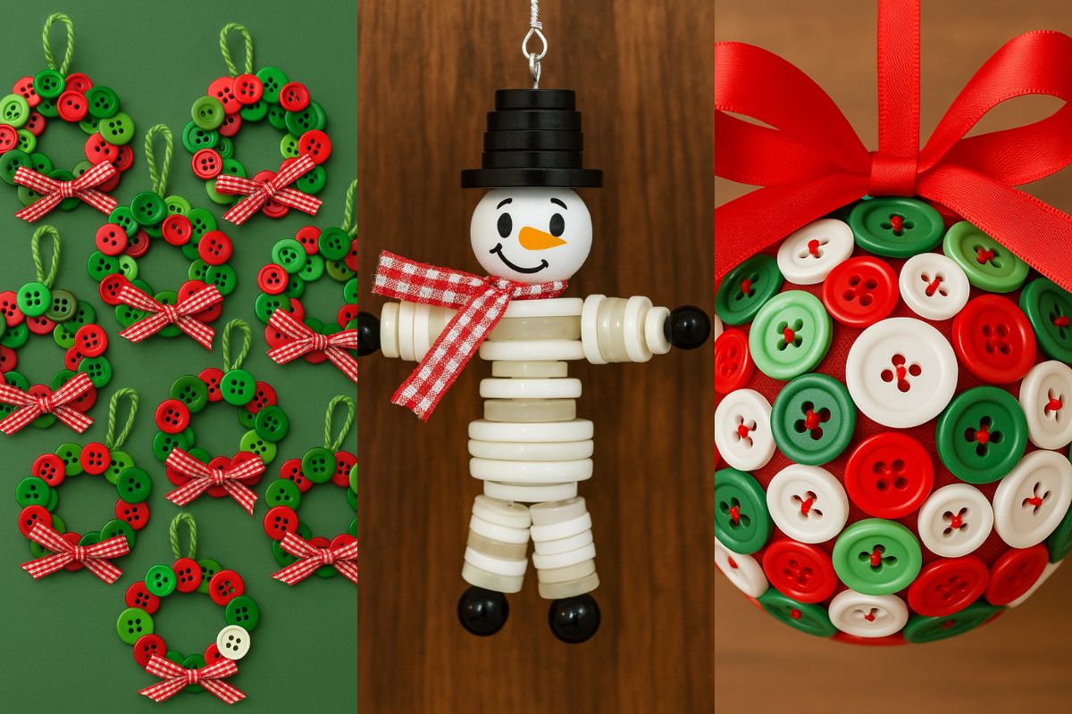 christmas button crafts ideas