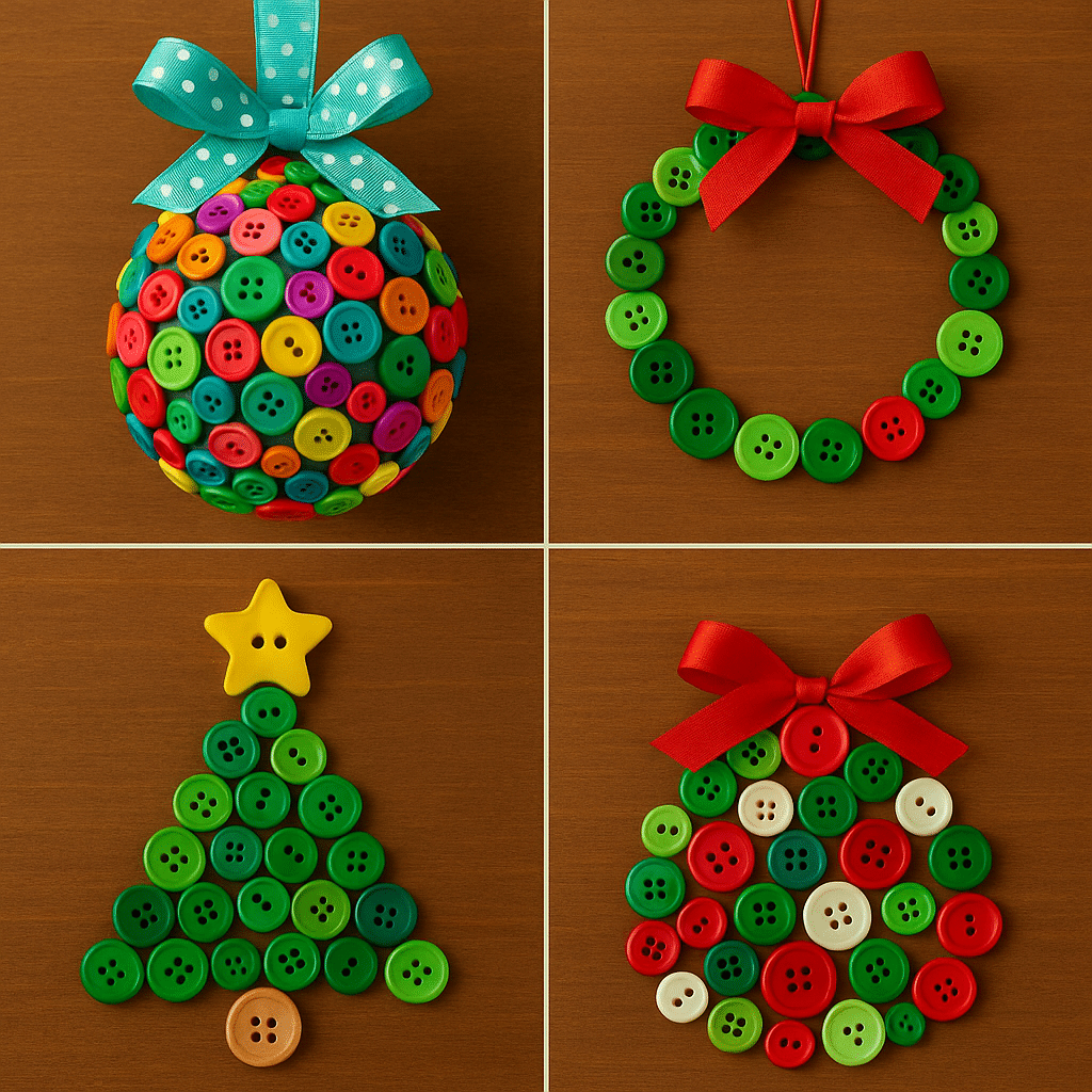 christmas button crafts ideas