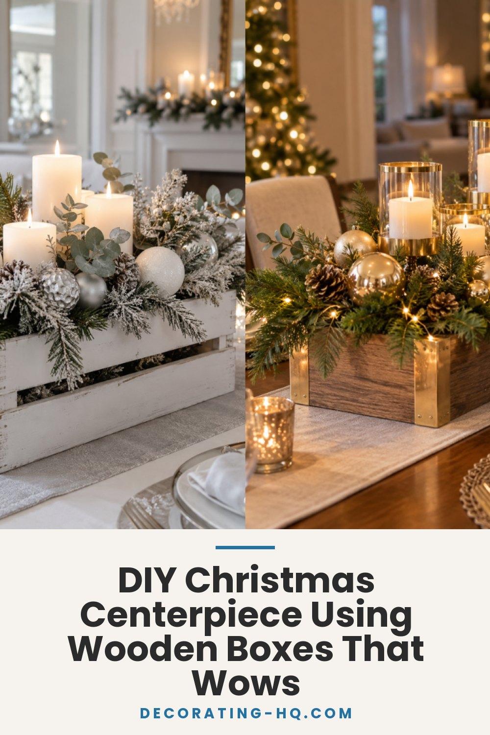 DIY Christmas Centerpiece Using Wooden Boxes That Wows