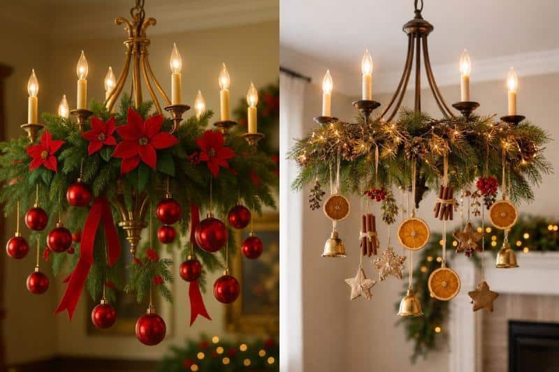 Christmas Chandelier Ideas: Transform Your Holiday Lighting Into a Magical Centerpiece christmas chandelier ideas