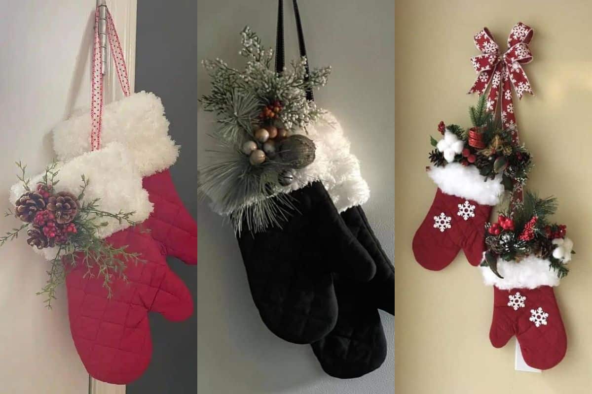 christmas decorating ideas using oven gloves 9