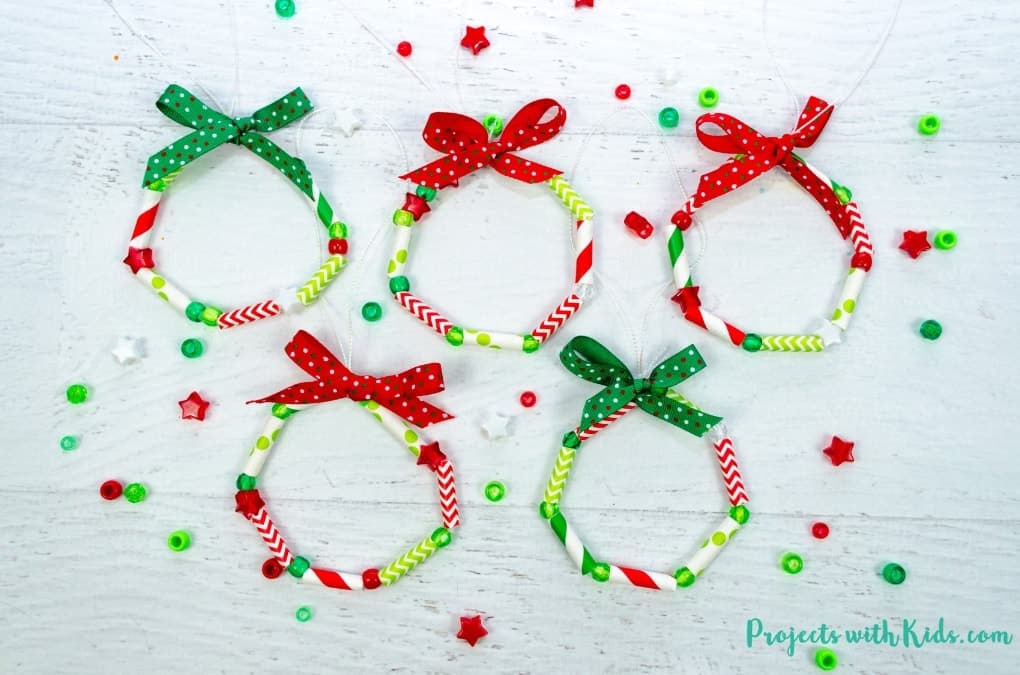 Christmas decoration made with straws