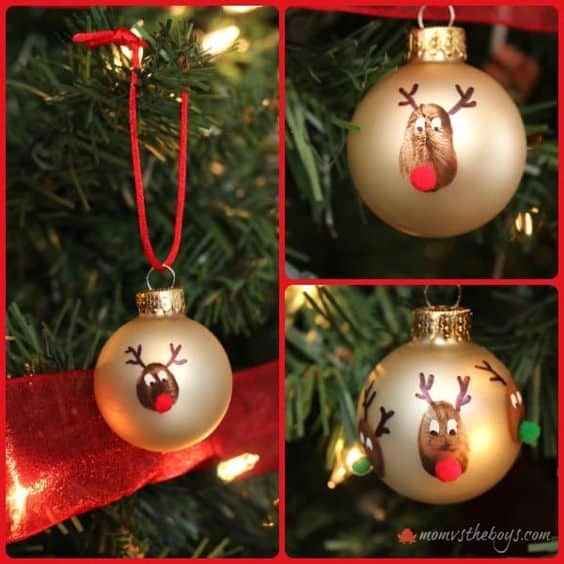 christmas decoration with finger print 5