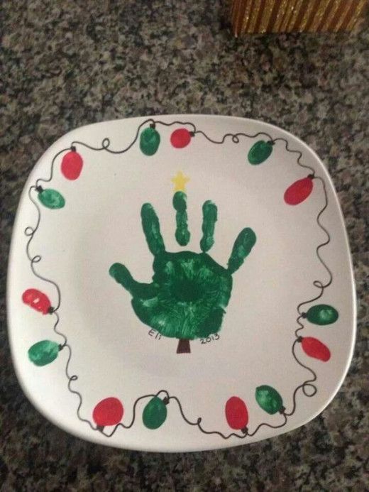 christmas decoration with finger print 6