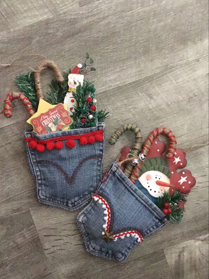 christmas decoration with recycled jeans 8