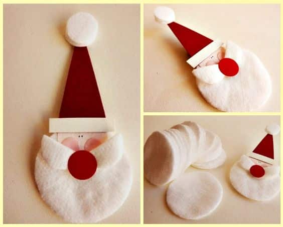 Creative Ideas for Christmas Decorations Made with Cotton Disks