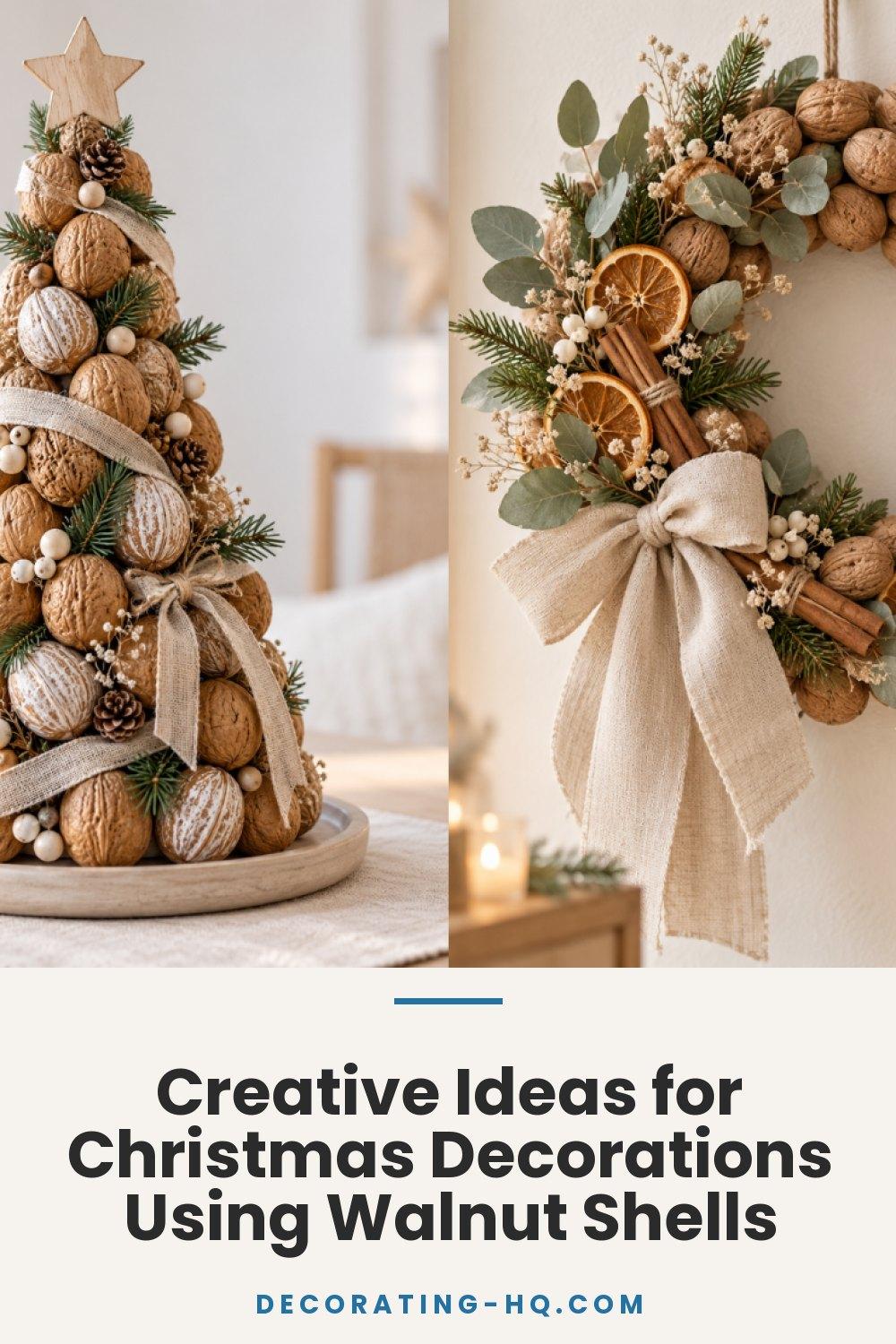 Creative Ideas for Christmas Decorations Using Walnut Shells