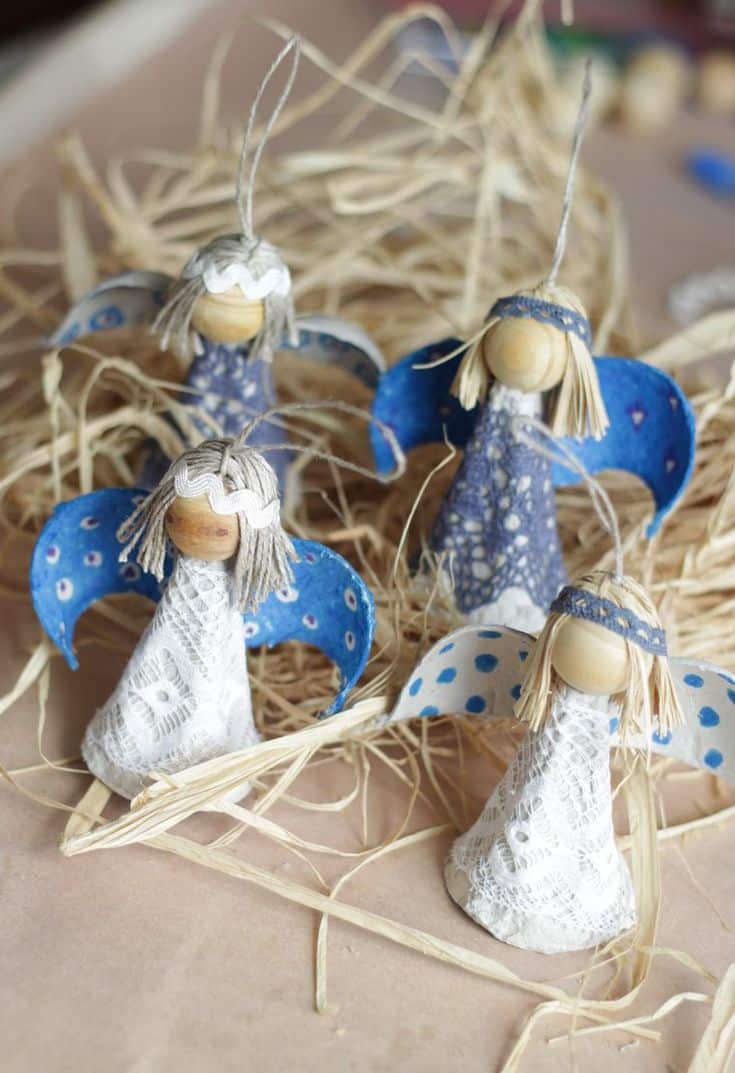 christmas decorations with egg boxes 1