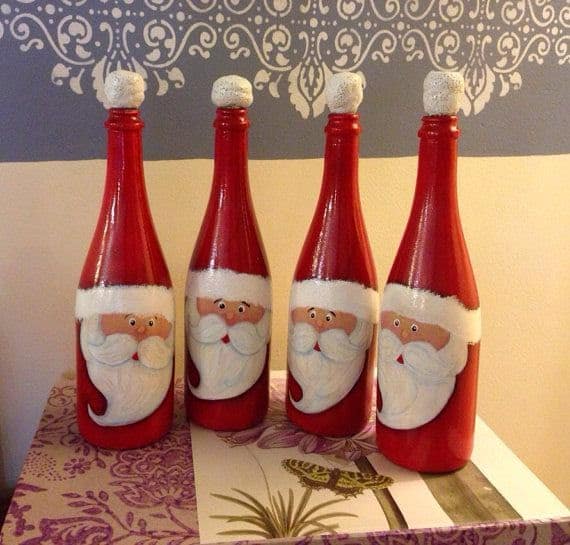 christmas decorations with glass bottles 1