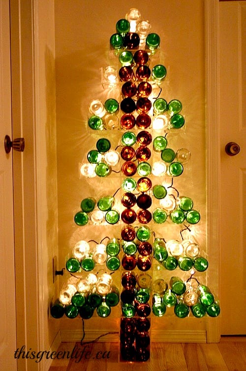 Amazing Christmas Decorations with Glass Bottles