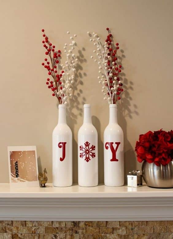 Amazing Christmas Decorations with Glass Bottles