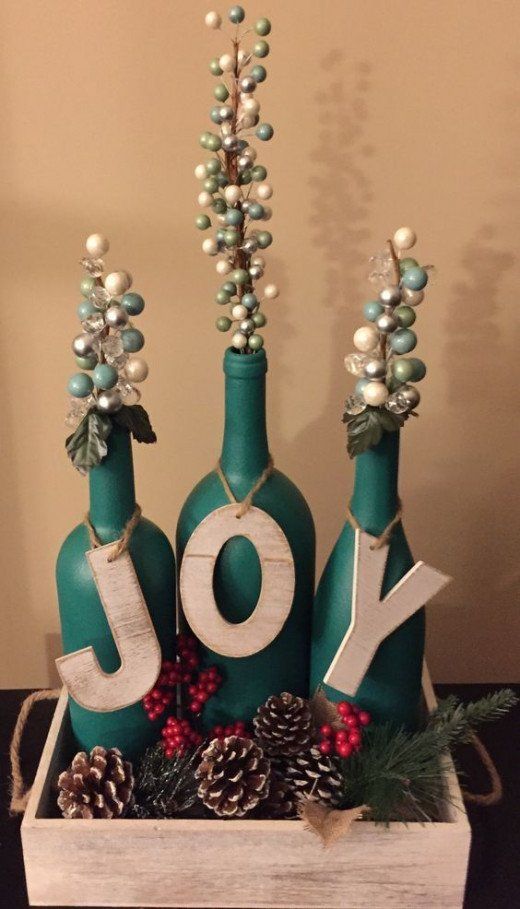 Amazing Christmas Decorations with Glass Bottles