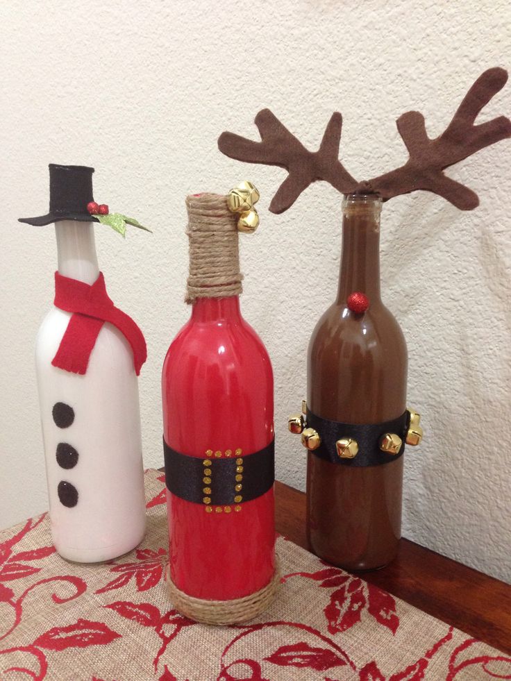 christmas decorations with glass bottles 7