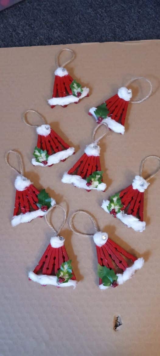 christmas decorations with wooden clothespins 2