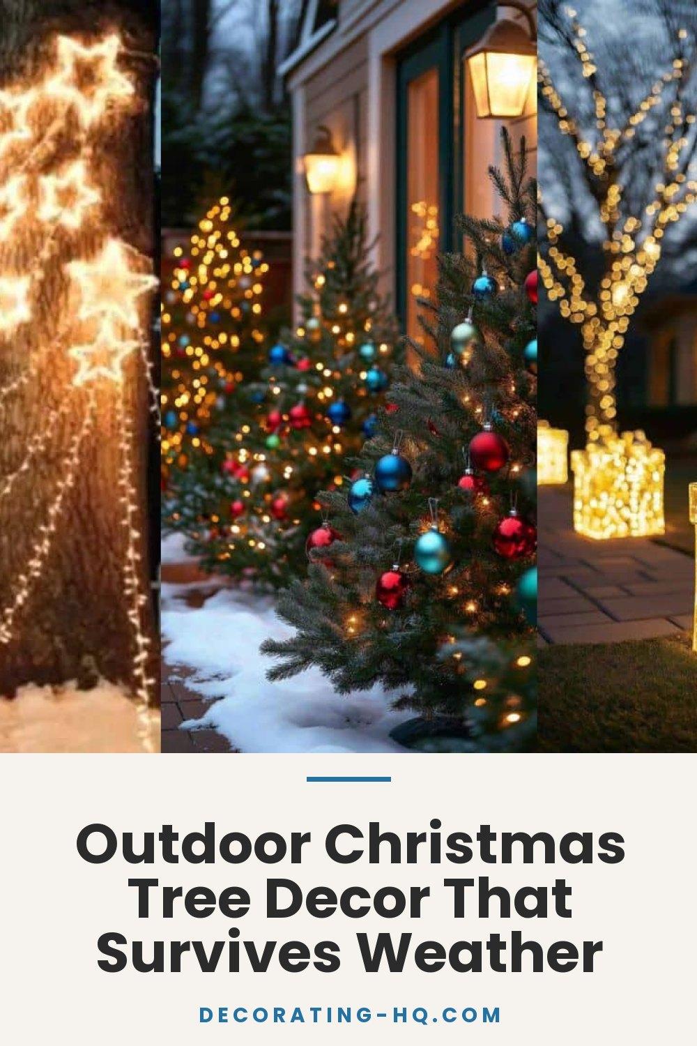 Outdoor Christmas Tree Decor That Survives Weather