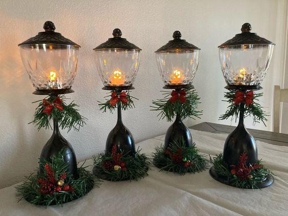 christmas lanterns made with a jar 9