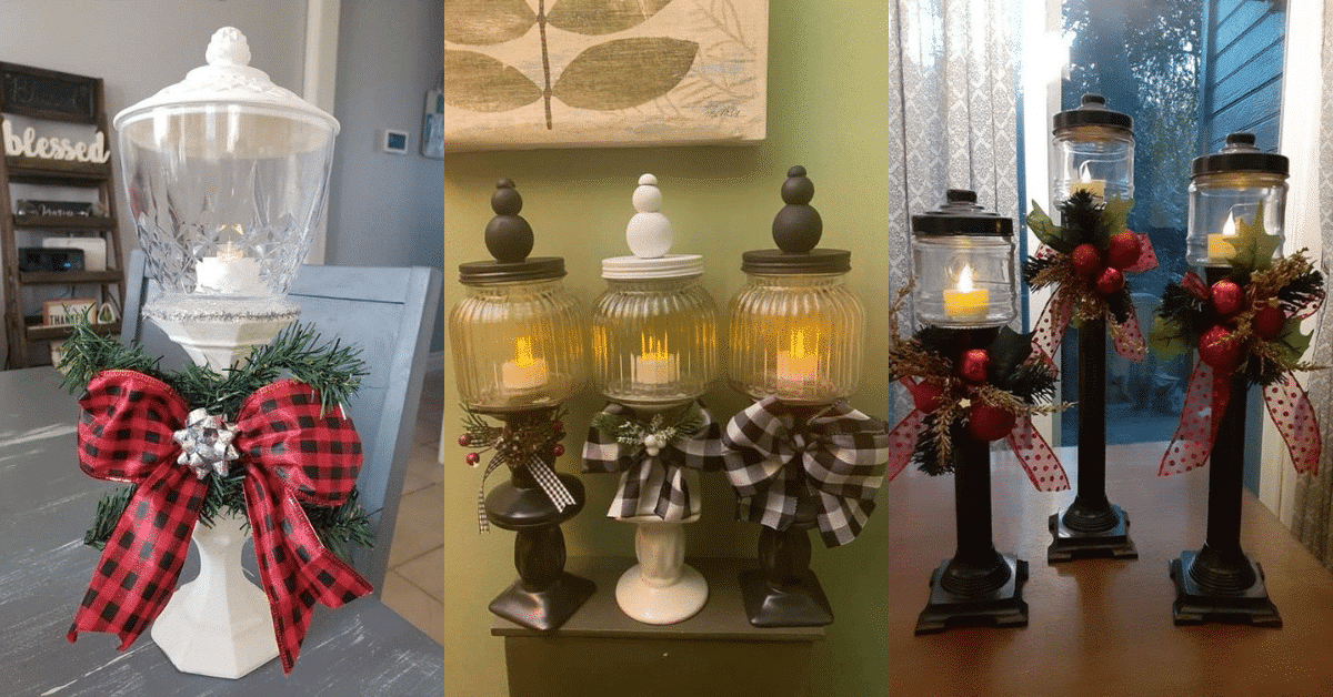 christmas lanterns made with a jar