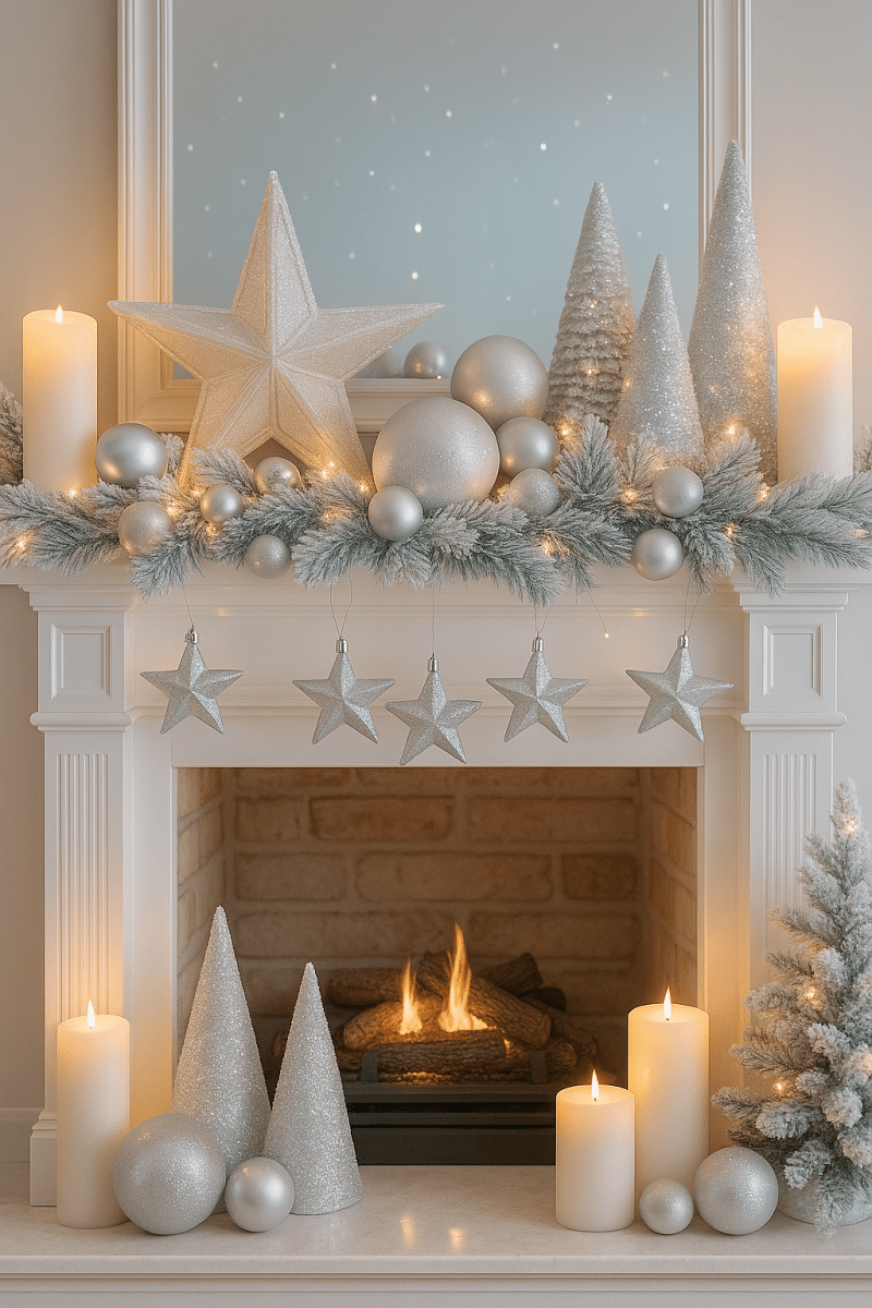 christmas mantle decor ideas 1