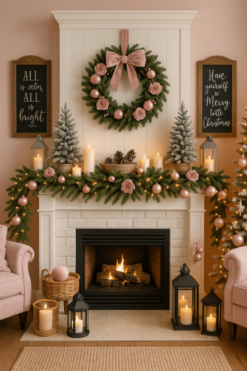 christmas mantle decor ideas 4