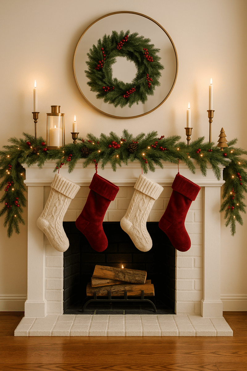 christmas mantle decor ideas 6