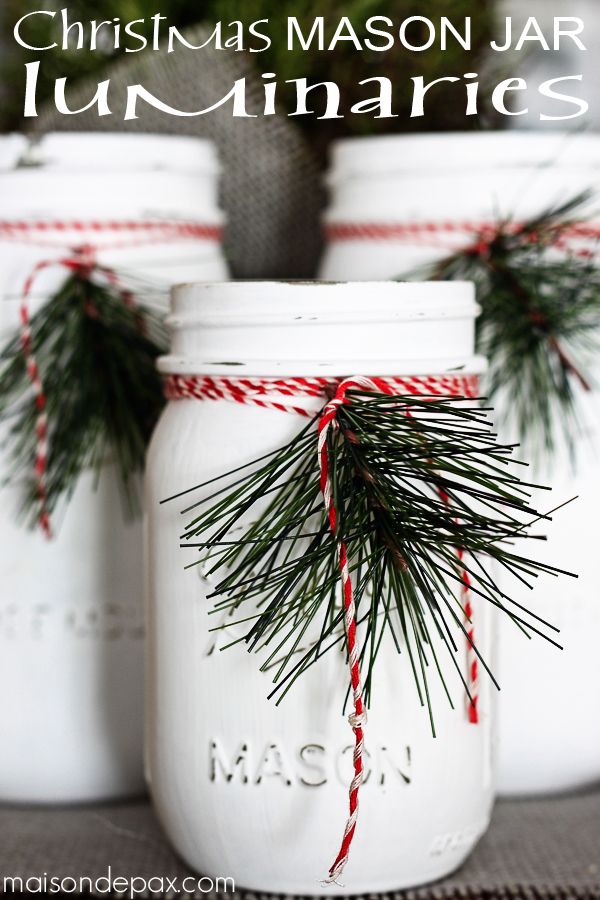 15+ DIY Christmas Mason jars