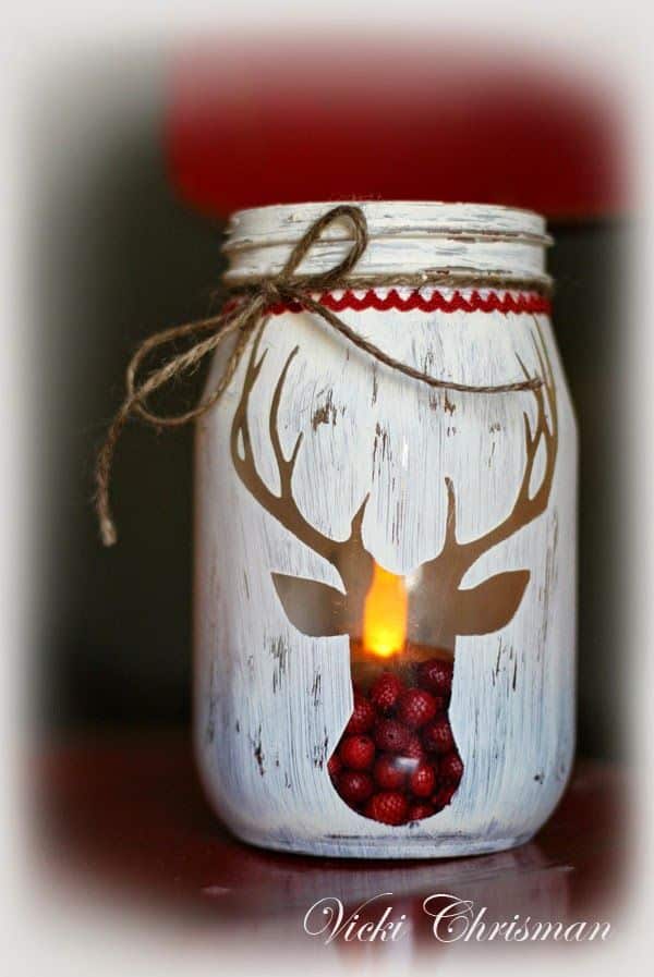 15+ DIY Christmas Mason jars