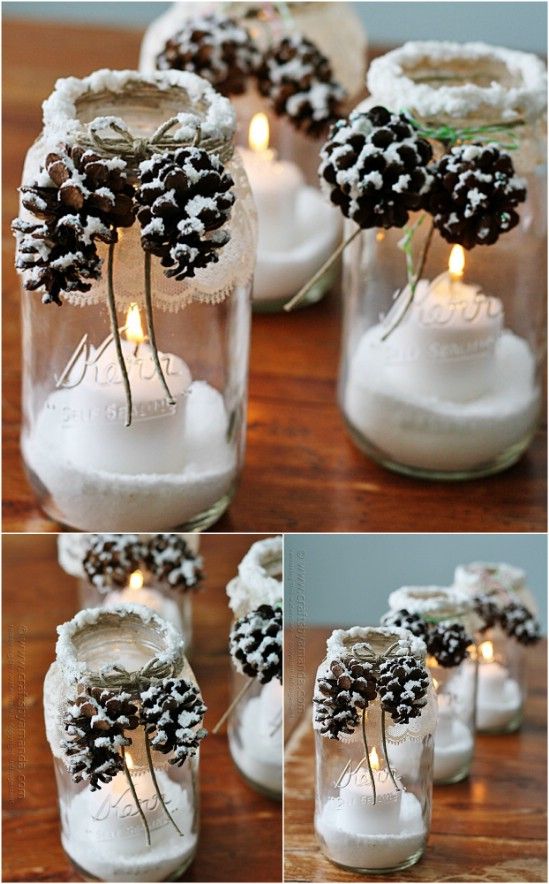 15+ DIY Christmas Mason jars