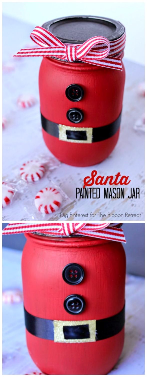 15+ DIY Christmas Mason jars