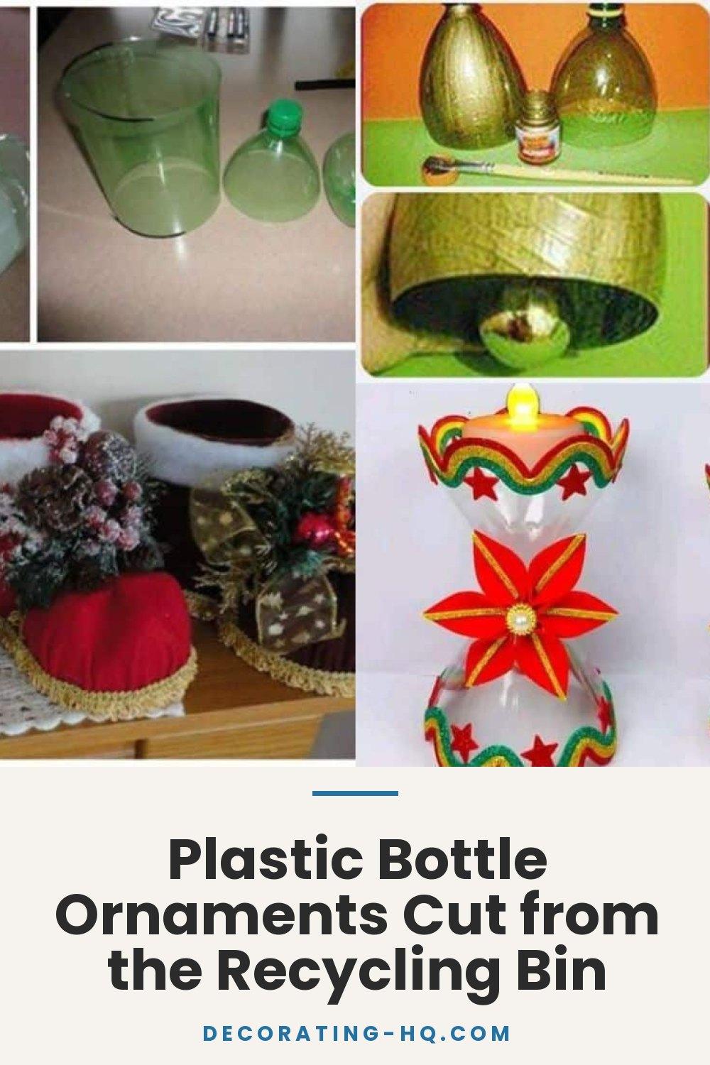 Plastic Bottle Ornaments Cut from the Recycling Bin