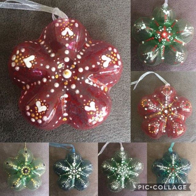 christmas ornaments made with plastic bottles 2