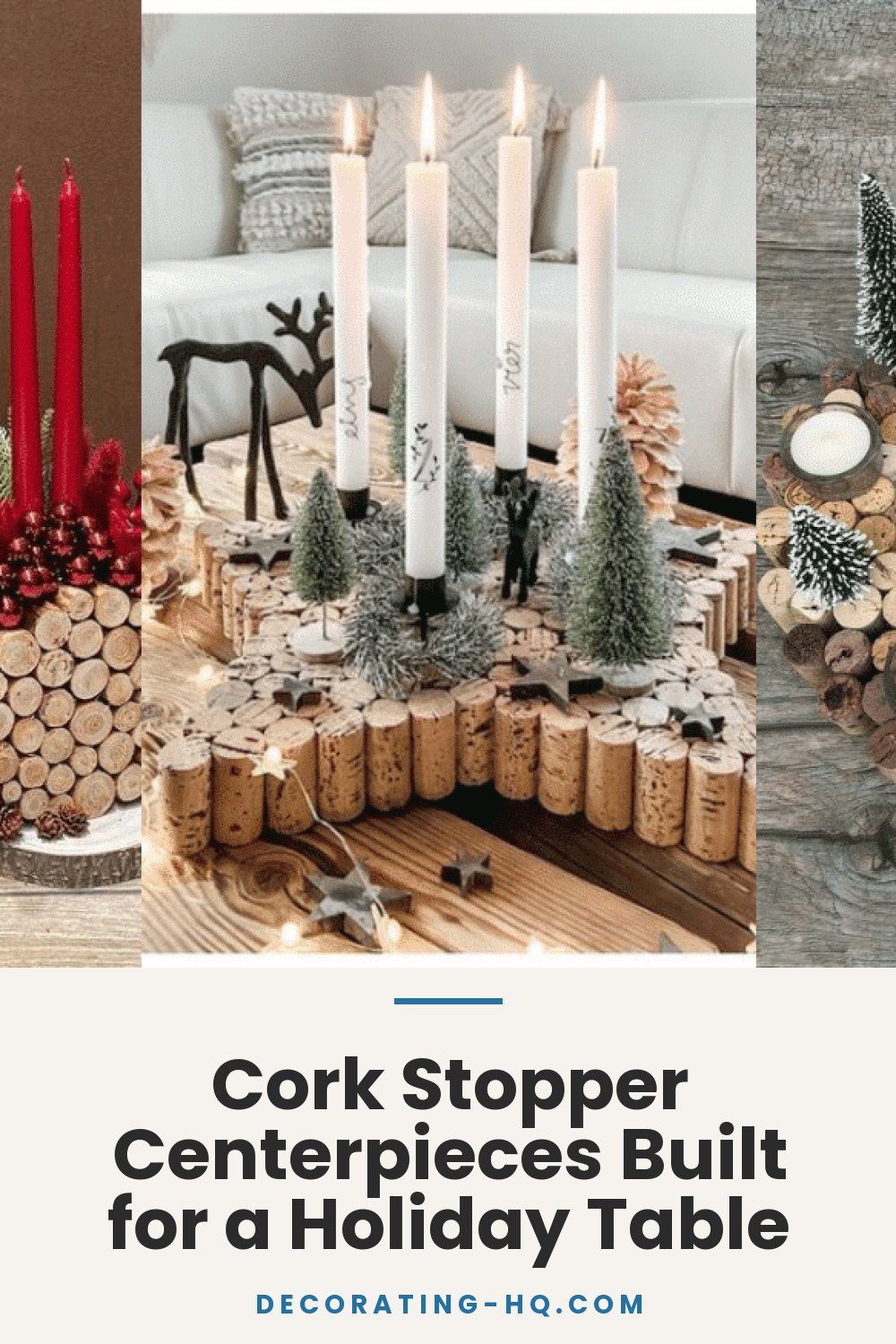 Cork Stopper Centerpieces Built for a Holiday Table