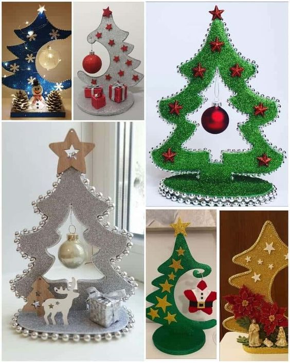 christmas tree ornaments cardboard and foam 1