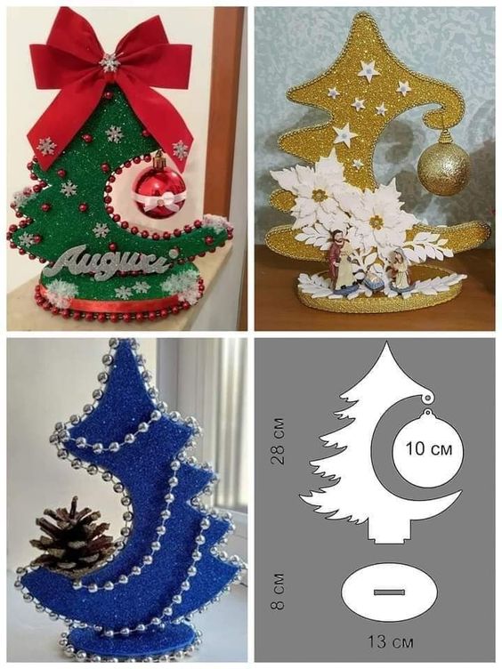 christmas tree ornaments cardboard and foam 3