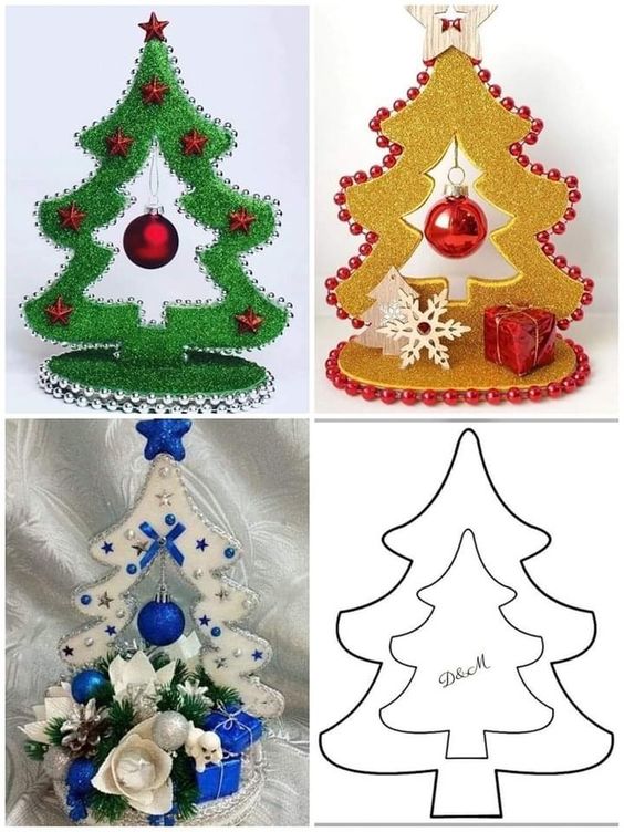 christmas tree ornaments cardboard and foam 7