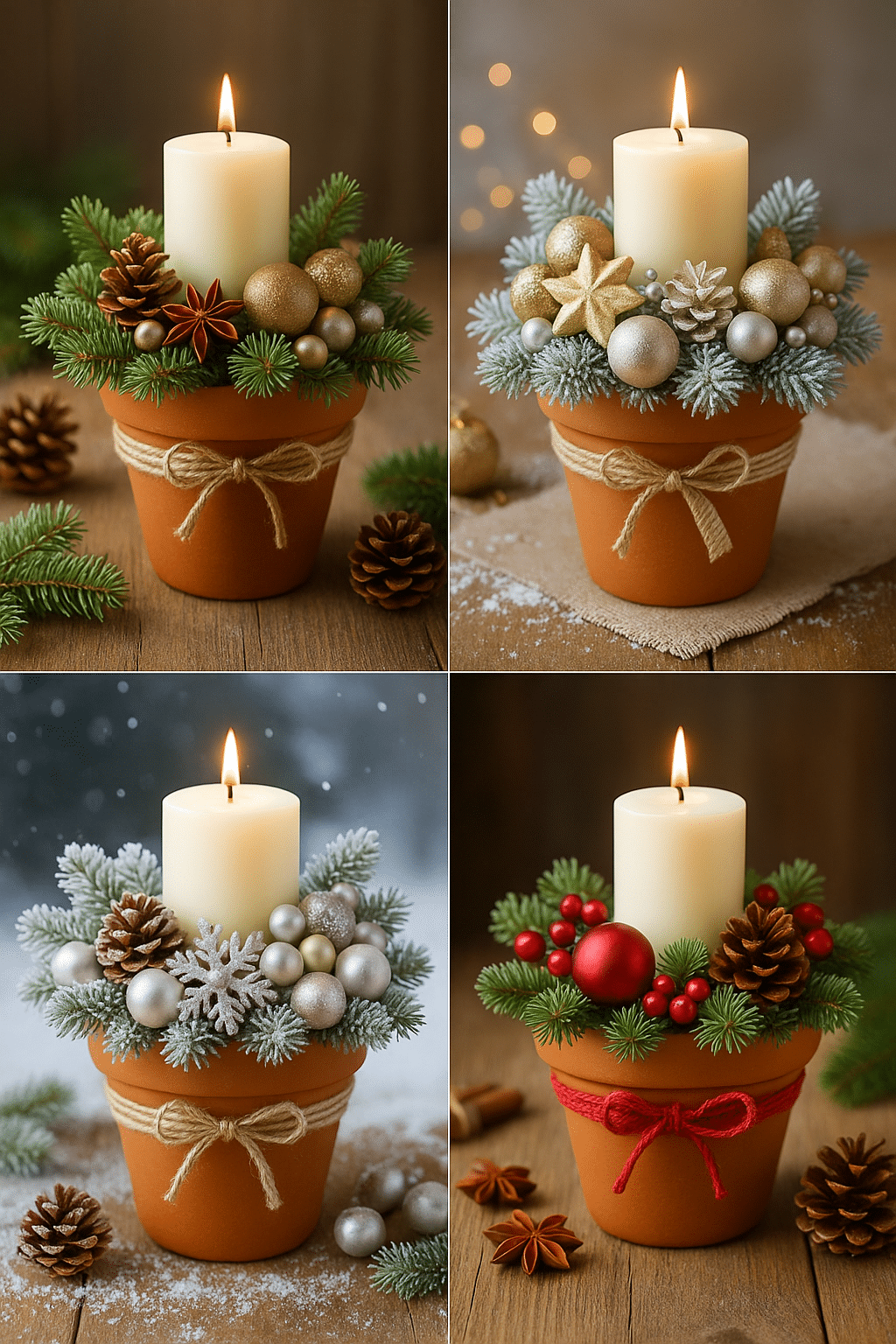 clay pot christmas decorations 7