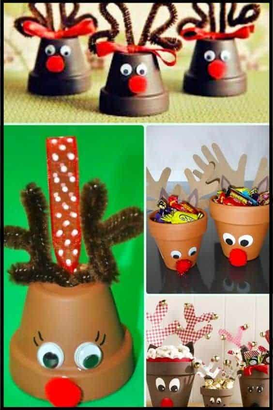 clay pot ideas to christmas decor