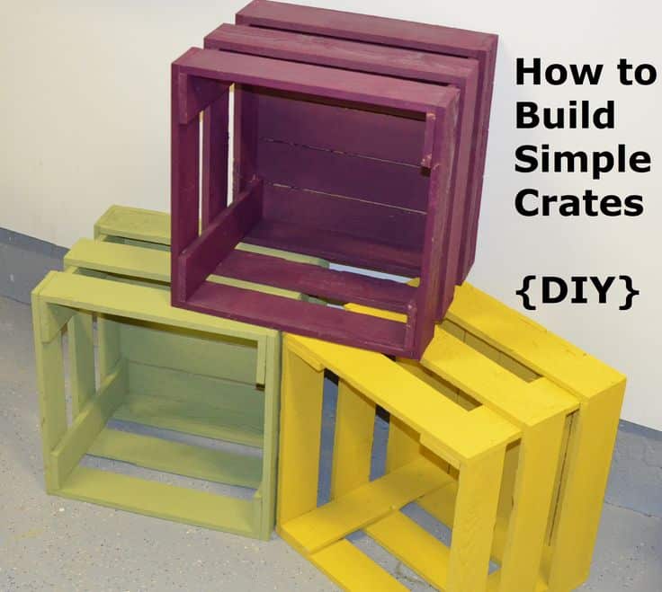 15+ Lovely DIY Colored Wooden Crates