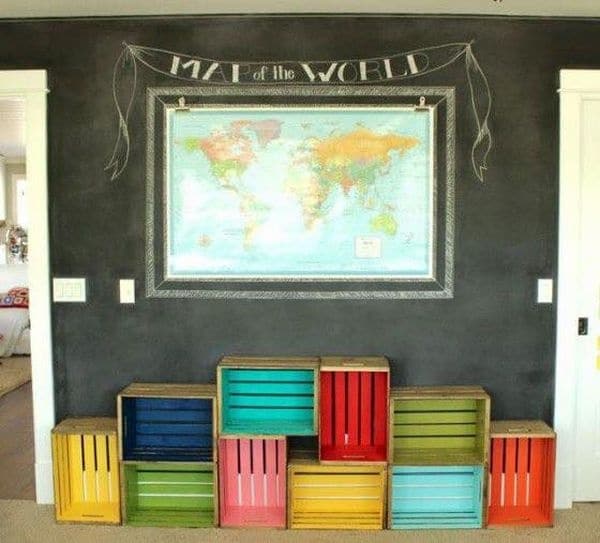 15+ Lovely DIY Colored Wooden Crates