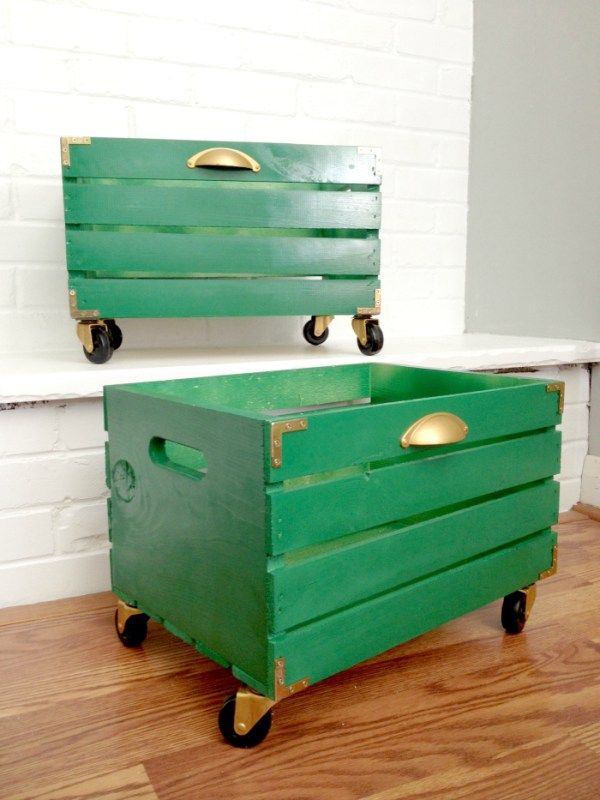 15+ Lovely DIY Colored Wooden Crates