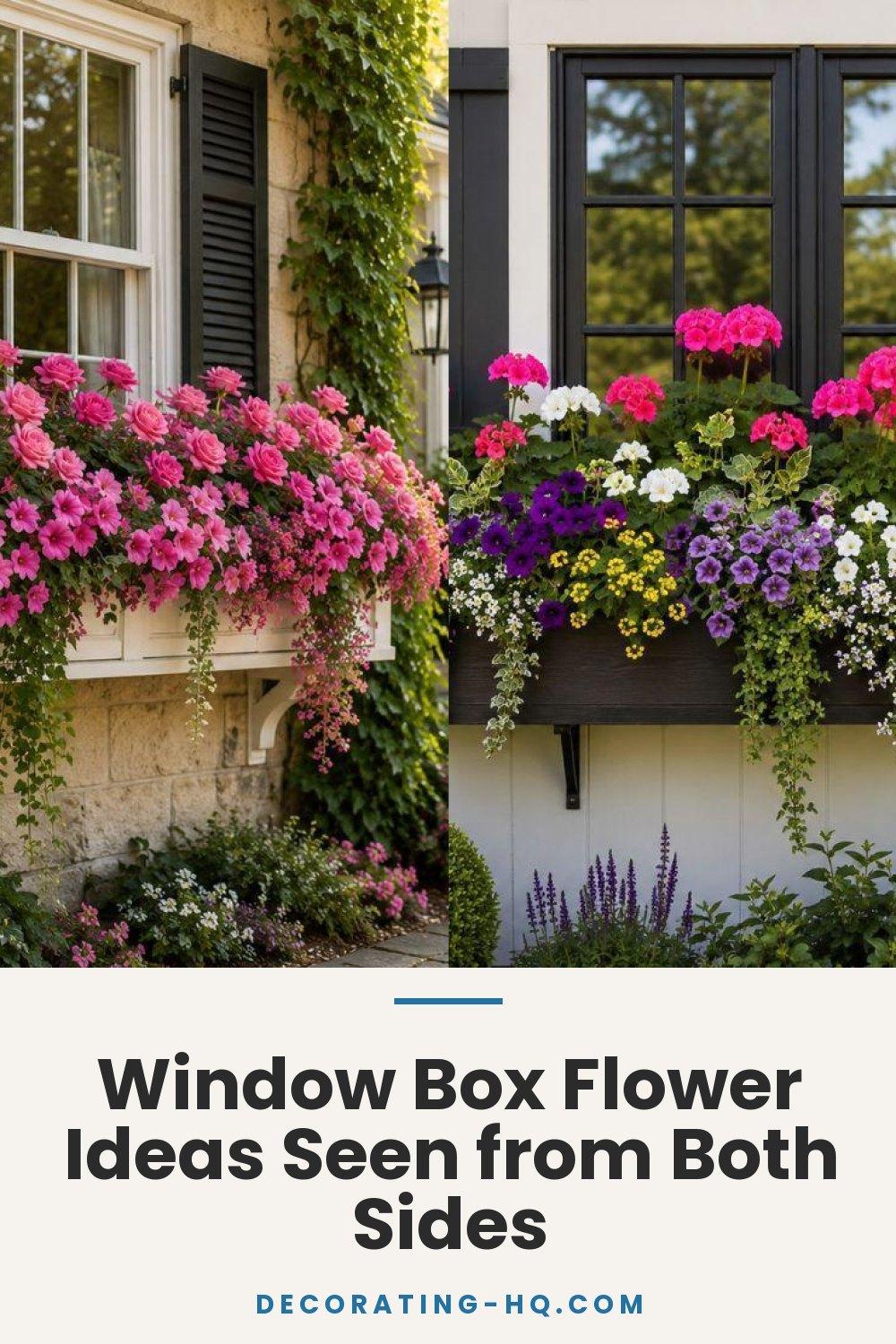 Window Box Flower Ideas Seen from Both Sides