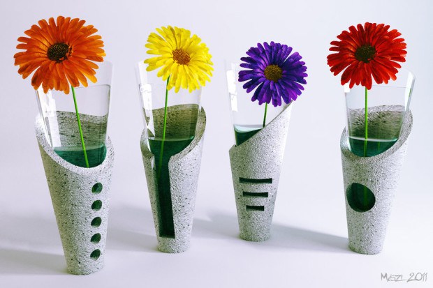 Gorgeous DIY Concrete Flower Vases