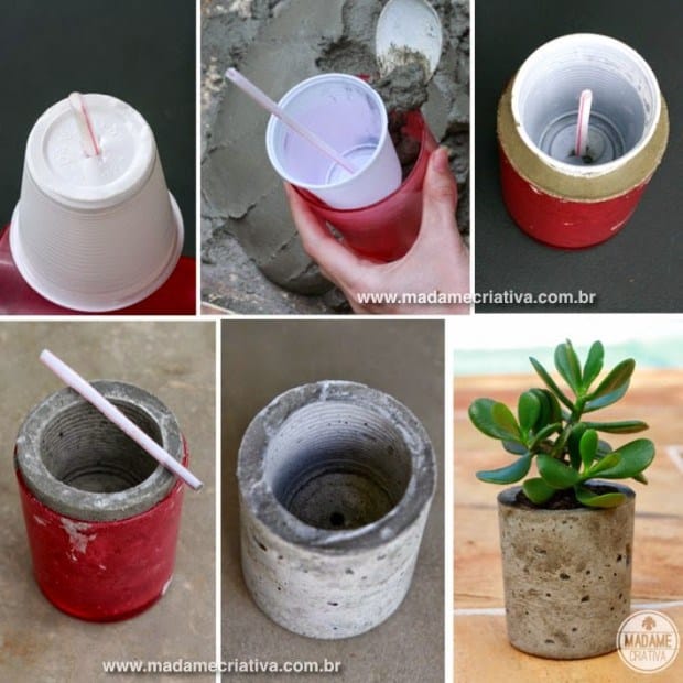 Gorgeous DIY Concrete Flower Vases