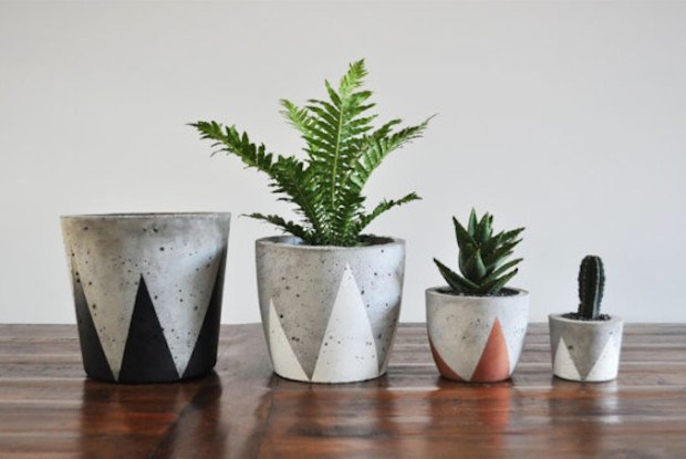 Gorgeous DIY Concrete Flower Vases