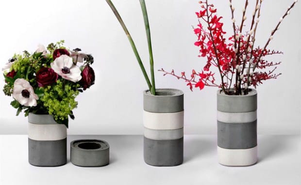 Gorgeous DIY Concrete Flower Vases